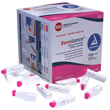 Load image into Gallery viewer, Button Activated Safety Lancets Sterile 21 gauge - 2.4 mm Depth