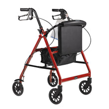 Load image into Gallery viewer, DynaGo™ Quad 6 - Aluminum Rollator-Red