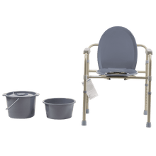 Load image into Gallery viewer, Elongated Folding Bedside Commode