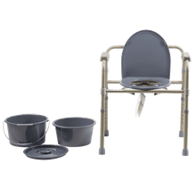 Load image into Gallery viewer, Folding Bedside Commode