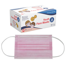 Load image into Gallery viewer, Dynarex Kids Disposable Safety Face Mask- Breathable, Comfortable, Pink Medical Protective Covering, Children Boys and Girls, Box of 50