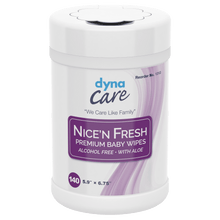 Load image into Gallery viewer, Nice'n Fresh Premium Baby Wipes (Scented) 6 x 6.75in - 140 wipes/canister