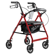 Load image into Gallery viewer, DynaGo™ Quad 6 - Aluminum Rollator-Red