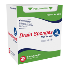 Load image into Gallery viewer, Drain Sponge 4 x 4in - 6 Ply - 2/pouch
