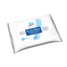 Load image into Gallery viewer, Flushable Wipes (Junior) 5 x 8in - 42 wipes/soft pack