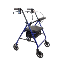 Load image into Gallery viewer, DynaGo™ Quad 6 - Aluminum Rollator-Blue