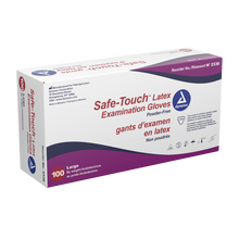 Load image into Gallery viewer, Dynarex Safe-Touch™ Disposable White Latex Medical Exam Gloves, 100 count, Large