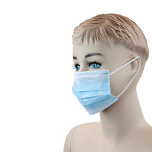 Load image into Gallery viewer, Dynarex Kids Disposable Safety Face Mask- Breathable, Comfortable, Blue Medical Protective Covering, Box of 50